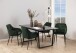 Esstisch >Amble< in schwarz, MDF, Stahl - 160x74x90cm (BxHxT)
