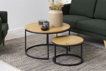 Couchtisch >Spiro< (2-teilig) in Wildeiche, MDF,...
