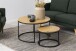 Couchtisch >Spiro< (2-teilig) in Wildeiche, MDF, Stahl - 44,5x80cm (HxD)