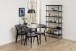 Regal >Angus< in schwarz, MDF, Stahl - 94x172x27cm (BxHxT)