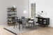 Regal >Angus< in schwarz, MDF, Stahl - 94x172x27cm (BxHxT)