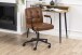 Schreibtischstuhl >Cosmo< in cognac, Polyurethan, Stahl - 56x88,5x59cm (BxHxT)