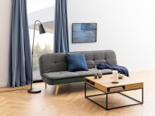 Couchtisch >Willford< in Wildeiche, MDF, Stahl - 80x40x80cm (BxHxT)
