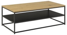 Couchtisch >Gila< in Wildeiche, MDF, Stahl -...