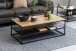 Couchtisch >Gila< in Wildeiche, MDF, Stahl - 120x42x60cm (BxHxT)