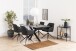 Esstisch >Heaven< in schwarz, Glas-Keramik,Stahl - 160x75,5x90cm (BxHxT)