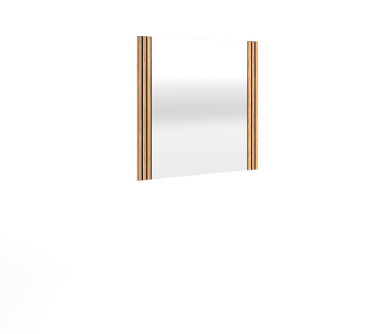 Garderobenspiegel >Joe< in Eiche / anthrazit, Eiche teilmassiv - 82x80x2 (BxHxT)