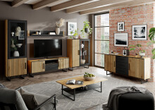 Wandboard >Eddie< in Eiche / schwarz, Eiche...