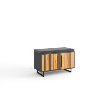 Garderoben-Set >Joe< (5-teilig) in Eiche / anthrazit - 235x197x40 (BxHxT)