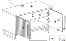 Garderoben-Set >Joe< (5-teilig) in Eiche / anthrazit - 235x197x40 (BxHxT)