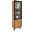 Wohnwand >Eddie< (4-teilig) in Eiche / schwarz - 341x197x40 (BxHxT)