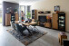 Wohnwand >Eddie< (4-teilig) in Eiche / schwarz - 341x197x40 (BxHxT)