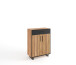 Garderoben-Set >Eddie< (5-teilig) in Eiche / schwarz - 235x197x40 (BxHxT)