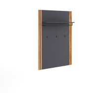 Garderoben-Set >Joe< (3-teilig) in Eiche / anthrazit - 153x197x40 (BxHxT)
