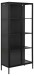 Glasvitrine >Newcastle< in schwarz, Stahl - 80x180x40cm (BxHxT)