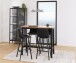 Glasvitrine >Newcastle< in schwarz, Stahl - 80x180x40cm (BxHxT)
