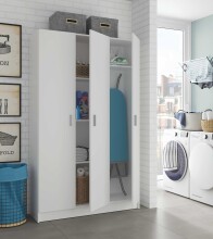 Mehrzweckschrank >Multipurpose< in Weiß - 109x180x37 (BxHxT)