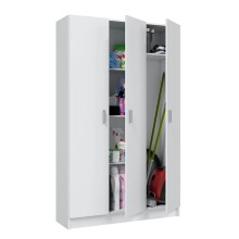 Mehrzweckschrank >Multipurpose< in Weiß - 109x180x37 (BxHxT)
