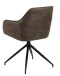 Armlehnstuhl >Brenda< in Braun, Polyester, Stahl - 58x84,5x54,5cm (BxHxT)