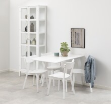 Klapptisch >Roxby< in weiss, MDF, Rubberwood - 80x76x80cm (BxHxT)
