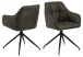 Armlehnstuhl >Brenda< in olivgrün, Polyester, Stahl - 58x84,5x54,5cm (BxHxT)