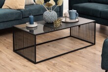 Couchtisch >Strington< in schwarz, Glas, MDF, Stahl...