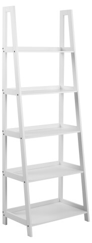 Leiterregal >Wally< in weiss, MDF - 63x180x40cm (BxHxT)