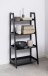 Leiterregal >Wally< in schwarz, MDF - 63x130x40cm (BxHxT)