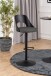 Barhocker >Lucy< (2er-Set) in Grau, Polyester, Stahl - 47x113x50,5cm (BxHxT)