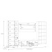 Wohnwand >ALLISTER< in Weiss  / Artisan Eiche - 334x199,6x55cm (BxHxT)