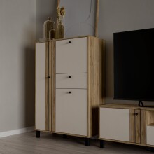 Highboard >KILLARNEY< in Sand / Mauvella Eiche...