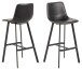 Barhocker >I_Oregon< (2er-Set) in schwarz - 46,5x103x50 (BxHxT)