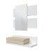 Garderoben-Set >Tekkan< in Kanada-Eiche Dekor/Artik-Weiß - 75x20x29 (BxHxT)