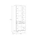 Hochschrank >LYA< in Mauvella Eiche/ Cabezone Eiche  - 83,1x200,7x41,5cm (BxHxT)