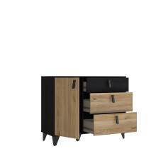 Kommode >LYA< in Mauvella Eiche  / Cabezone Eiche - 108,1x85,5x41,5cm (BxHxT)
