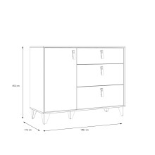 Kommode >LYA< in Mauvella Eiche  / Cabezone Eiche - 108,1x85,5x41,5cm (BxHxT)