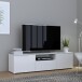 Lowboard >SIENNA< in weißglanz Dekorfolie - 169,8x43,3x41,6cm (BxHxT)