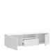 Lowboard >SIENNA< in weißglanz Dekorfolie - 169,8x43,3x41,6cm (BxHxT)