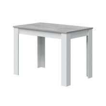 Esstisch >Cloe< in Artik-Weiß/Beton-Grau - 108x78x67 (BxHxT)