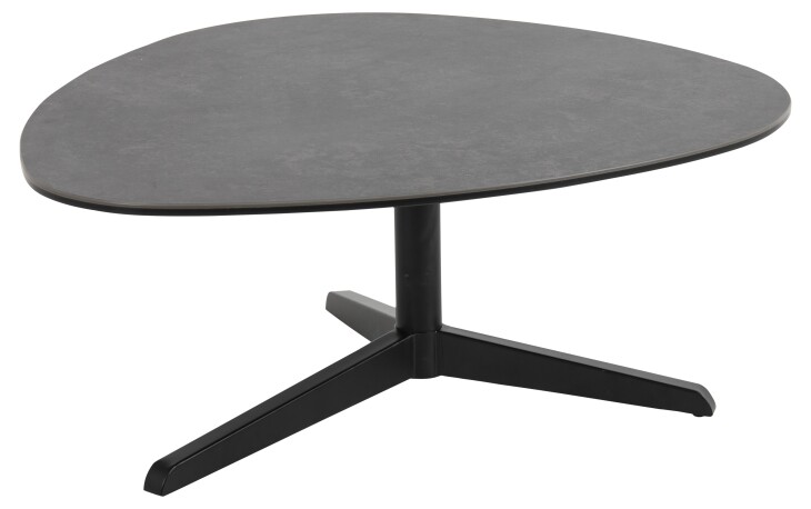 Couchtisch >Barnsley< in schwarz, Glas-Keramik, Stahl - 84x34x77cm (BxHxT)