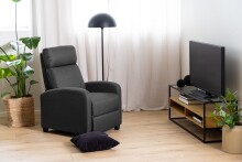 TV-Regal >Randolf< in Wildeiche; schwarz, Glas, Stahl, MDF - 120x45x40cm (BxHxT)