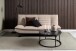 Couchtisch >Spiro< in schwarz, MDF, Stahl - 40x80cm (HxD)