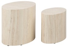 Satztisch >Mice< (2-teilig) in travertin, MDF -...