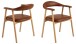 Armlehnstuhl >Addi< (2er-Set) in Braun, PU - 56x75,5x54cm (BxHxT)