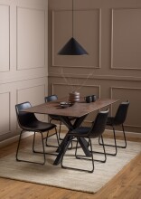 Esstisch >Heaven< in Braun, Glas, keramisch - 160x75,5x90cm (BxHxT)
