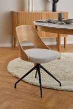 Esszimmerstuhl >Lucy< in Beige, Stoff - 48x79x53cm...