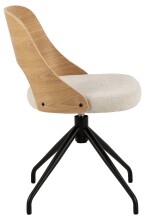 Esszimmerstuhl >Lucy< in Beige, Stoff - 48x79x53cm (BxHxT)