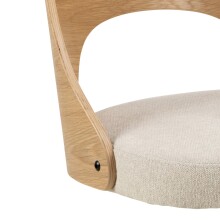 Esszimmerstuhl >Lucy< in Beige, Stoff - 48x79x53cm (BxHxT)