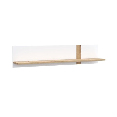 Wandboard >TULUZA< in weiß / Artisan Eiche Dekor - 140x29,6x21,9cm (BxHxT)