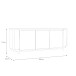 Sideboard >VODOL< in sand,schwarz mit 3 Sofclose-Türen - 204,9x77,9x44,8cm (BxHxT)